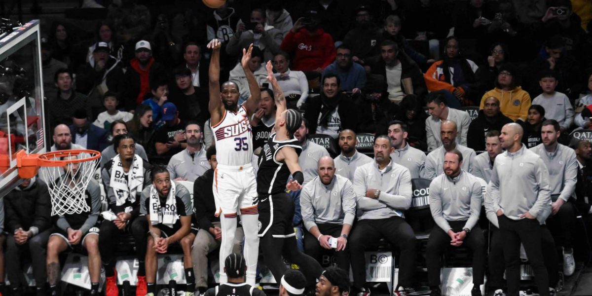 NBA Kevin Durant Devin Booker lead Suns past skidding Nets