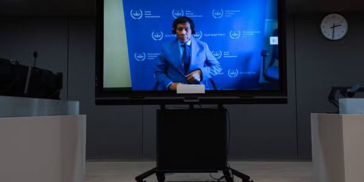 Rodrigo Duterte appears at ICC aide claims abduction