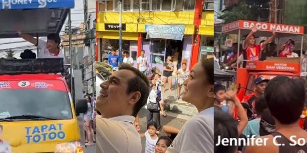 WATCH Honey Isko Sam court Manila voters via motorcades