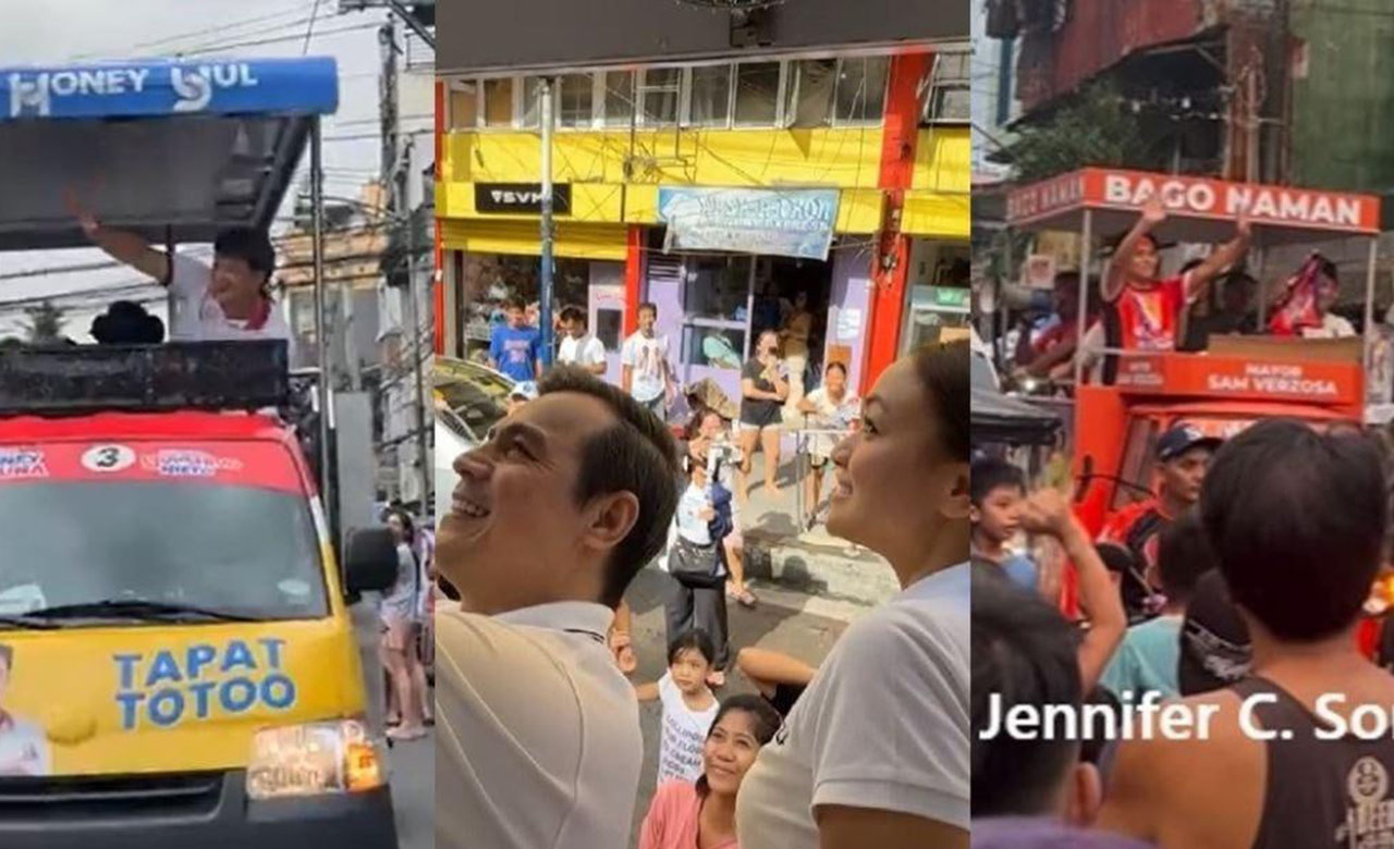 WATCH: Honey, Isko, Sam court Manila voters via motorcades