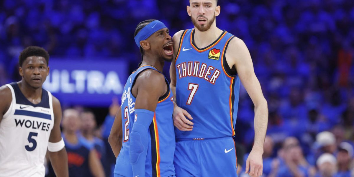 NBAThunder roll again at home grab 2 0 lead on Wolves