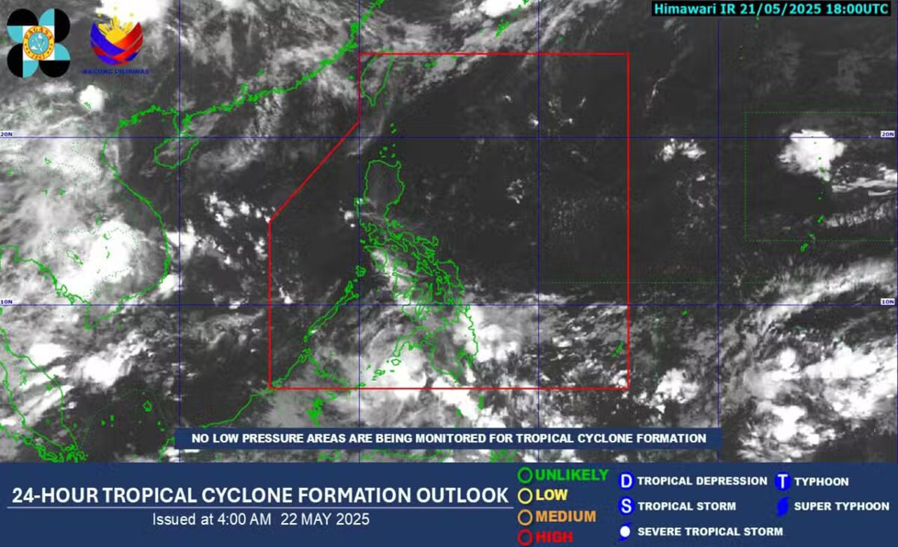 Pagasa: No tropical cyclone expected in PAR for rest of May
