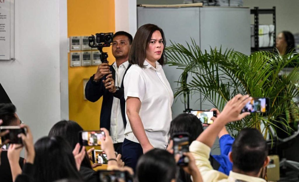 Sara Duterte appears submits reply to NBI raps on threat to Marcoses