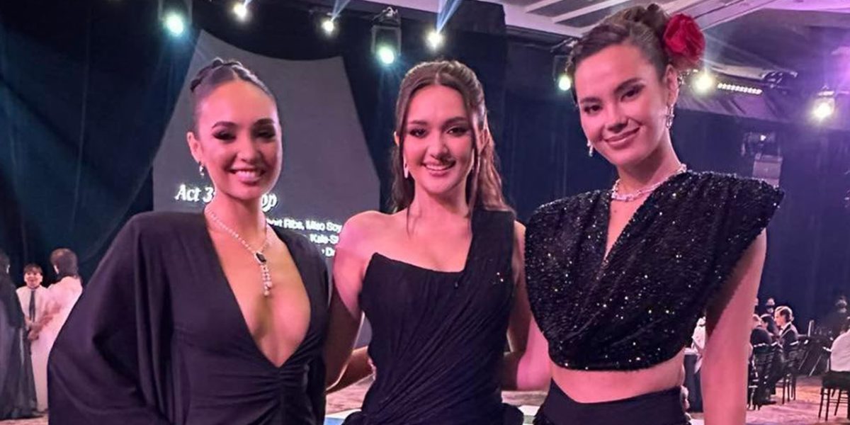 Catriona Gray Ahtisa Manalo RBonney Gabriel meet up at Mega Ball 2025