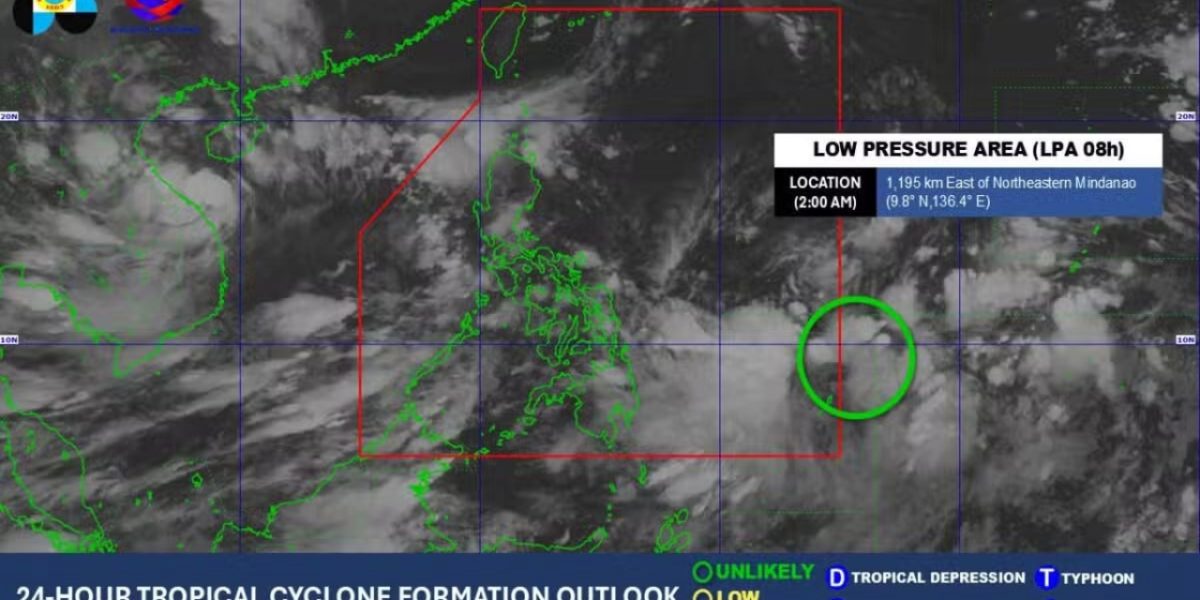 LPA near Mindanao may enter PAR in 24 hours unlikely to be cyclone 1