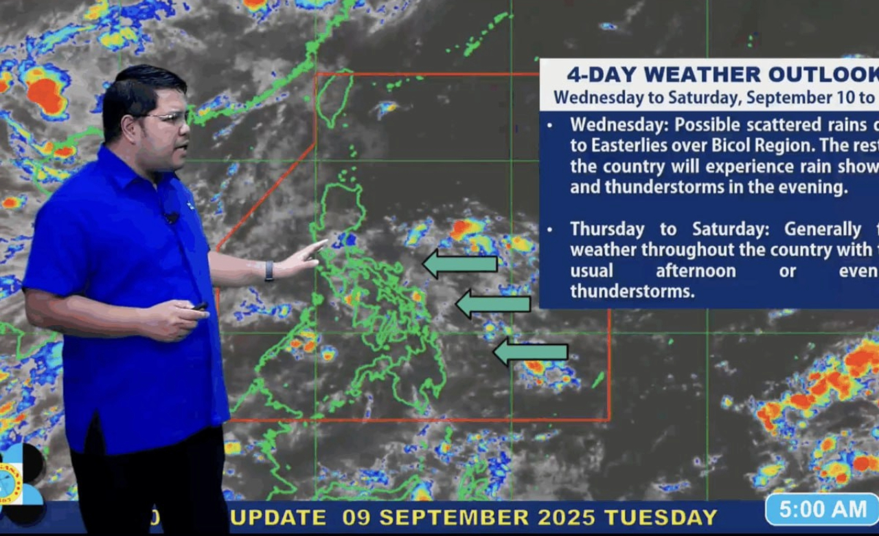 Scattered rains forecast in large parts of PH due to easterlies – Pagasa
