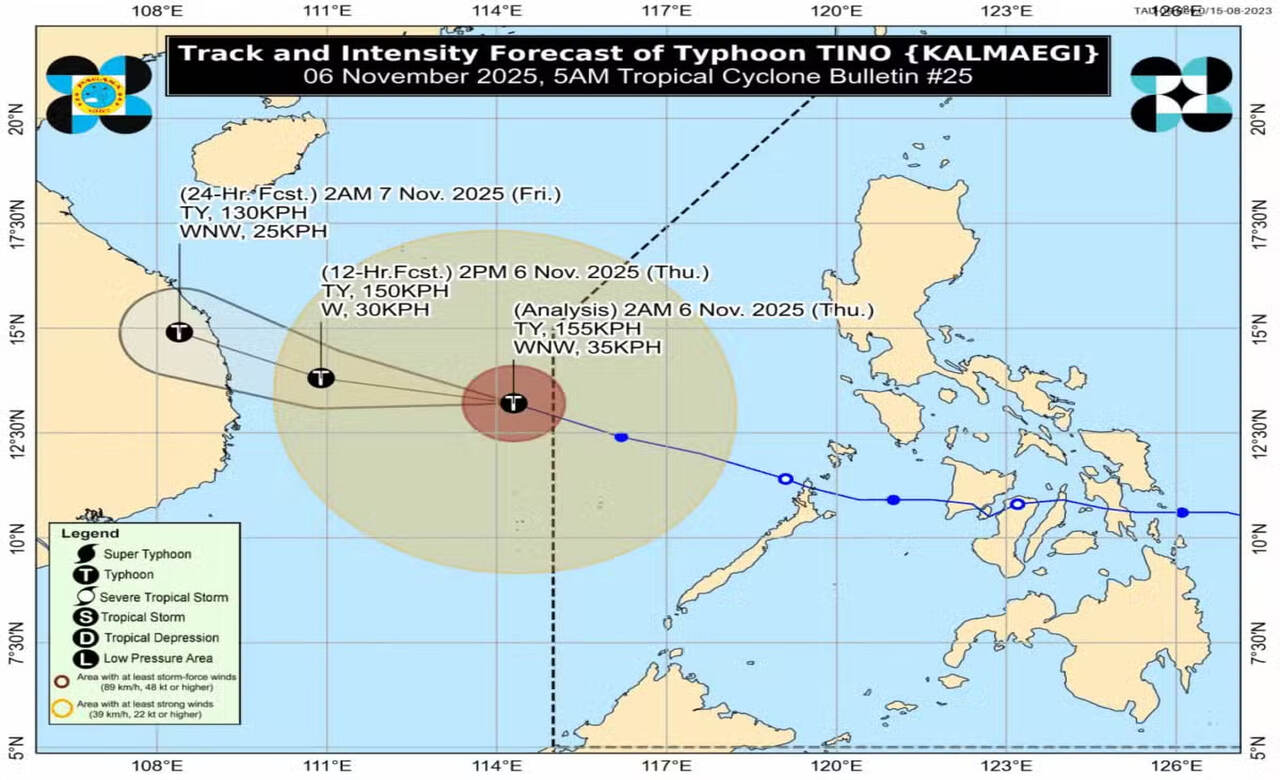 Typhoon Tino exits PAR; rain expected in parts of Luzon, Mindanao
