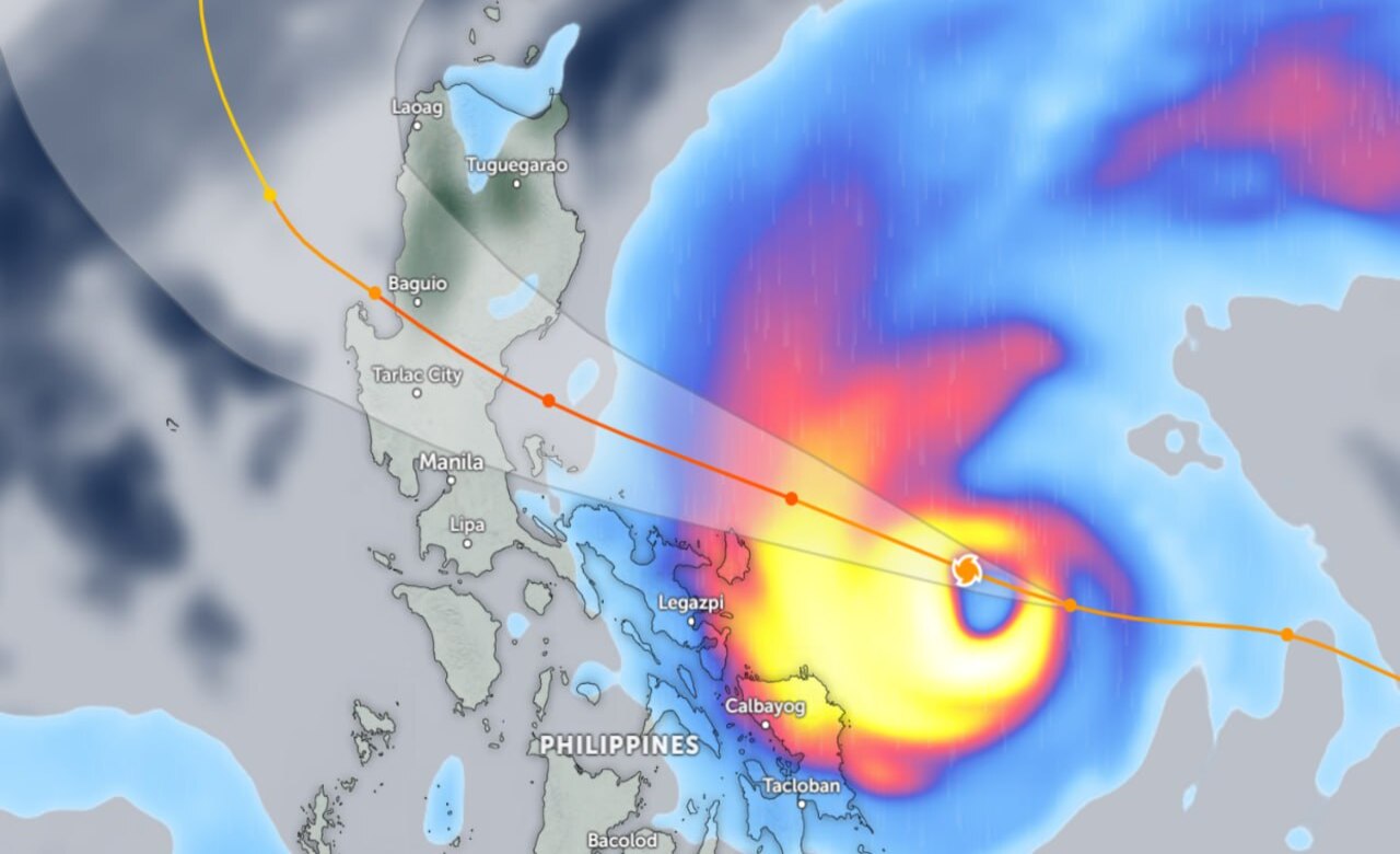 Over 200 mm of rain expected in Quezon, Northern Samar, parts of Bicol until Sunday night