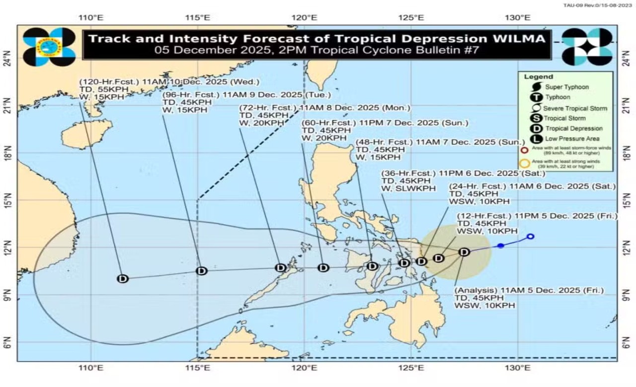TD Wilma accelerates, to make landfall over E. Visayas Saturday – Pagasa
