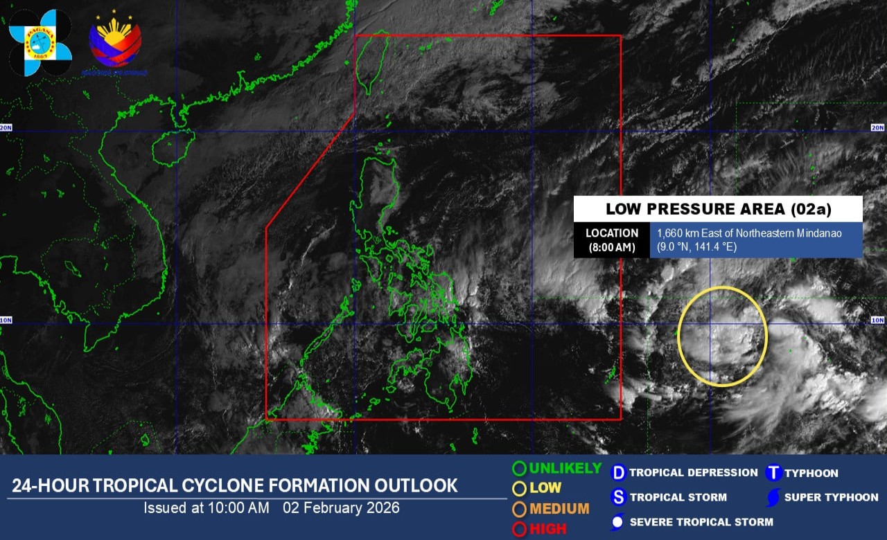 LPA forms outside PAR, its chance of becoming a cyclone is low – Pagasa