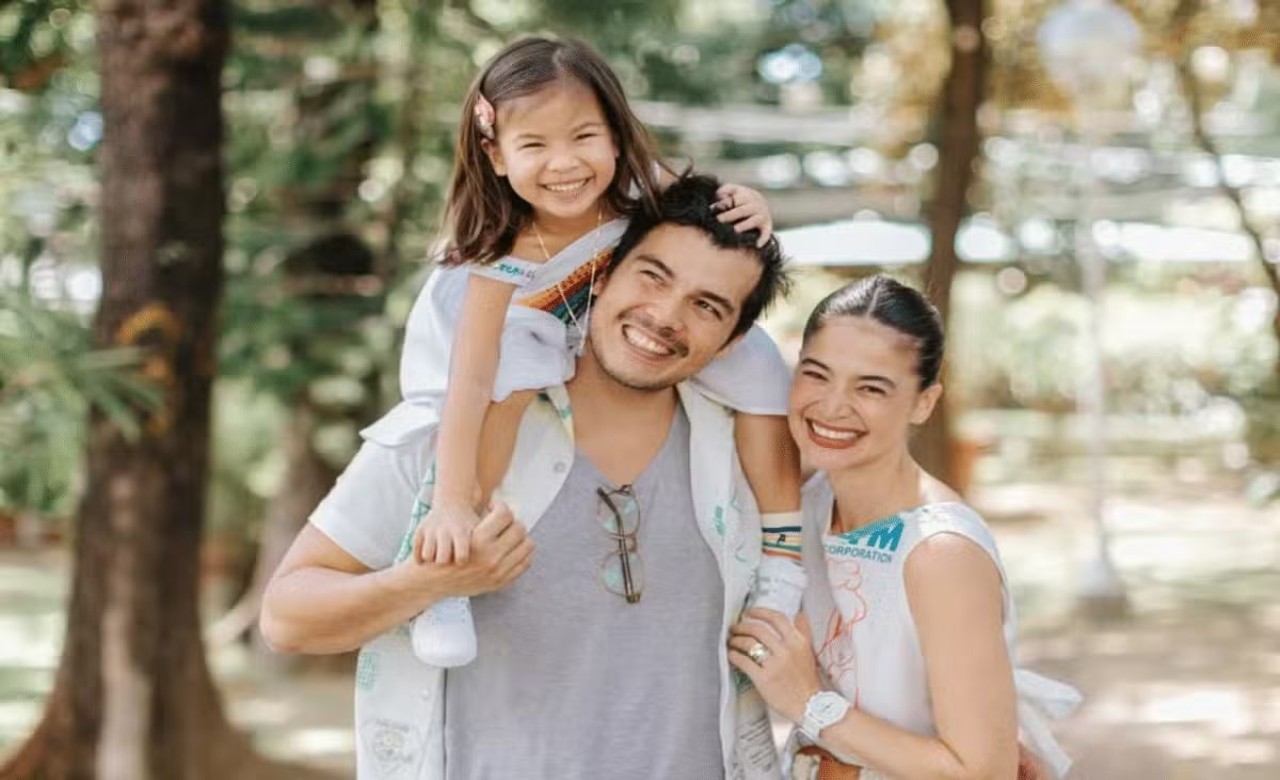 Anne Curtis, husband Erwan, daughter Dahlia back in Manila after a stay in UAE