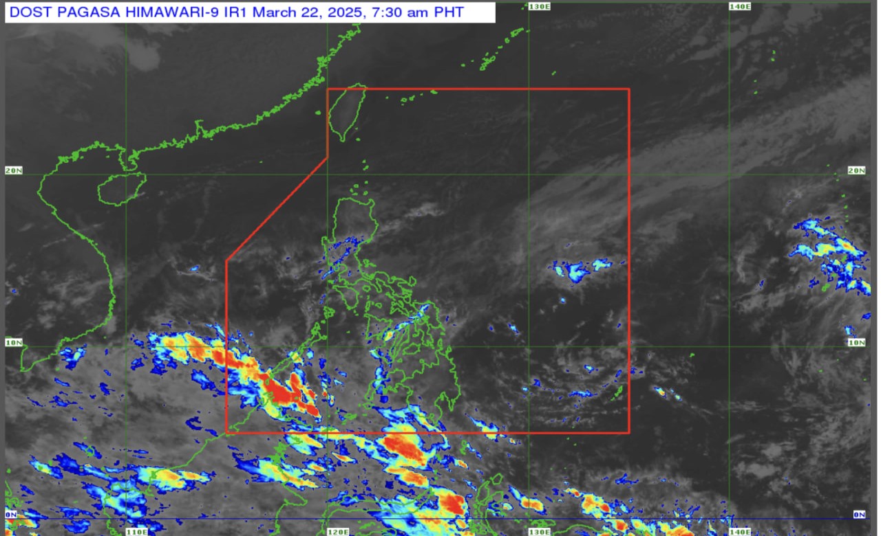 Pagasa – predicts rainy weather across the country on Saturday (March 22)