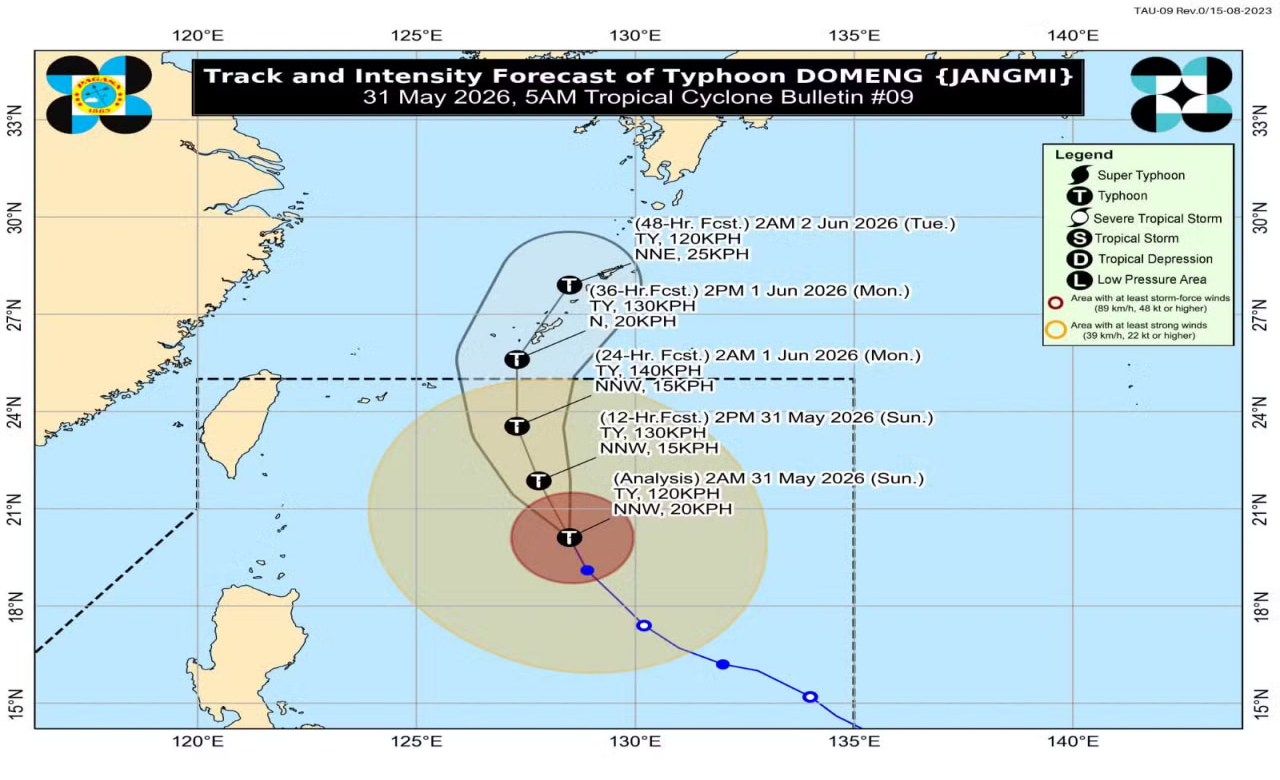 Typhoon Domeng to intensify, not expected to make landfall in PH – Pagasa