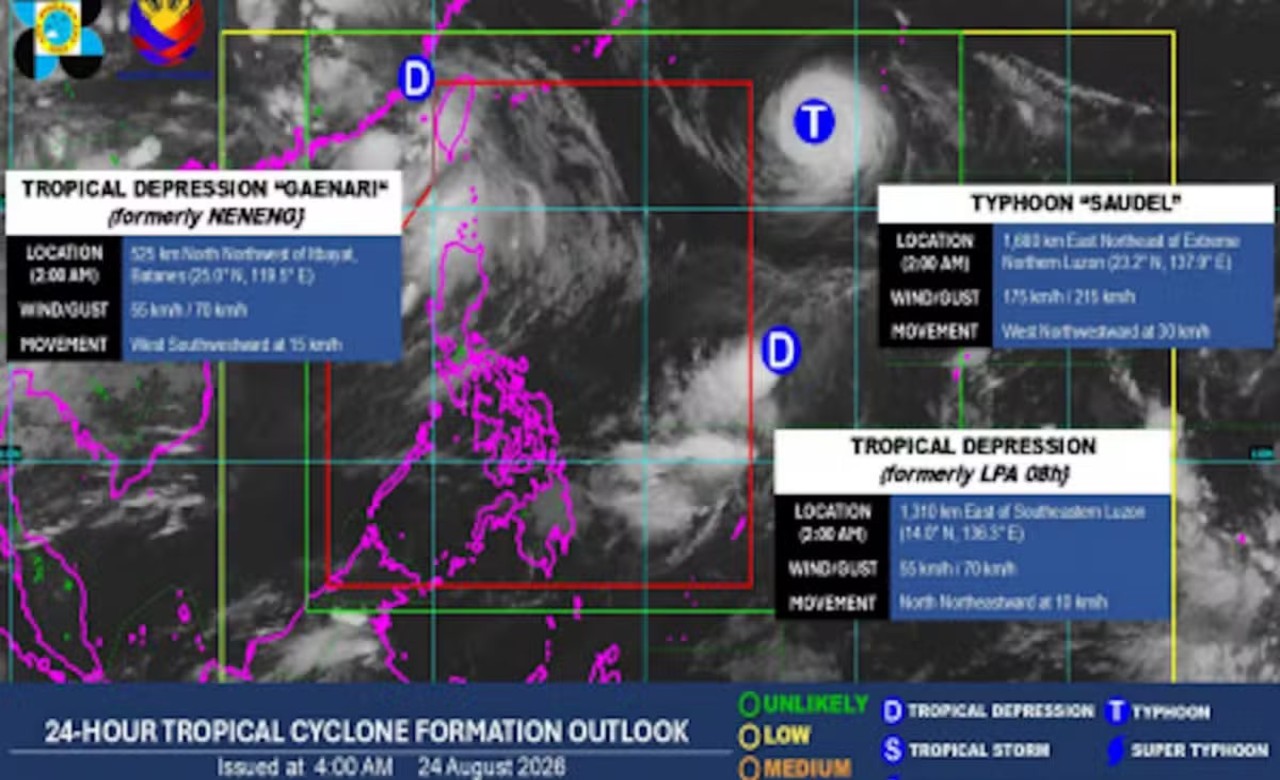 Typhoon Saudel to enter PAR Monday, enhance ‘habagat’ – Pagasa